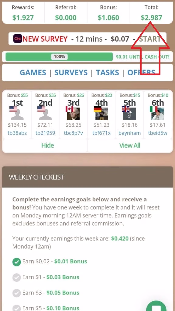 Timebucks total results